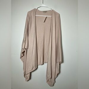 NEW! Loft OS Shawl Light Dusty Pink Tight Knit Beach Casual